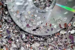 Shredded game disks illustrating the loss of game ownership.