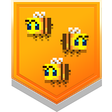 Icon for the "A, B, Bee, Bee, Bee, Bee, Bee" trophy in "Season Three: Fauna Faire," DLC for "Minecraft Dungeons."