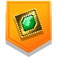 Icon for the "Repeat Customer" trophy in "Howling Peaks," DLC for "Minecraft Dungeons."