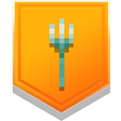 Icon for the "Seafood Skewer" trophy in "Hidden Depths," DLC for "Minecraft Dungeons."
