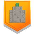 Icon for the "So Many Stairs!" trophy in "Season One: Cloudy Climb," DLC for "Minecraft Dungeons."