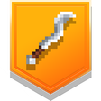 Icon for the "Whirlwind Warrior" trophy in "Howling Peaks," DLC for "Minecraft Dungeons."